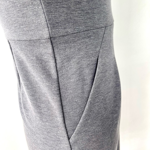 Bcbg Max Azaria size 2 grey knit dress with silk bottom contrast - Picture 2 of 8